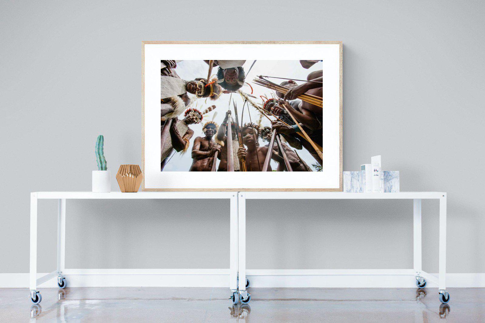 Tribe-Wall_Art-120 x 90cm-Framed Print-Wood-Pixalot