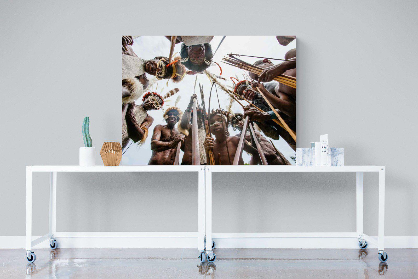 Tribe-Wall_Art-120 x 90cm-Mounted Canvas-No Frame-Pixalot