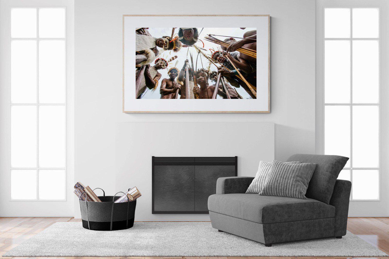 Tribe-Wall_Art-150 x 100cm-Framed Print-Wood-Pixalot