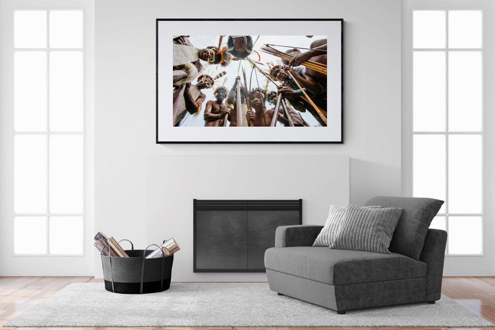 Tribe-Wall_Art-150 x 100cm-Framed Print-Black-Pixalot