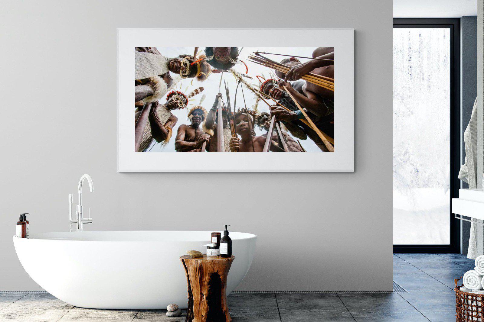 Tribe-Wall_Art-180 x 110cm-Framed Print-White-Pixalot