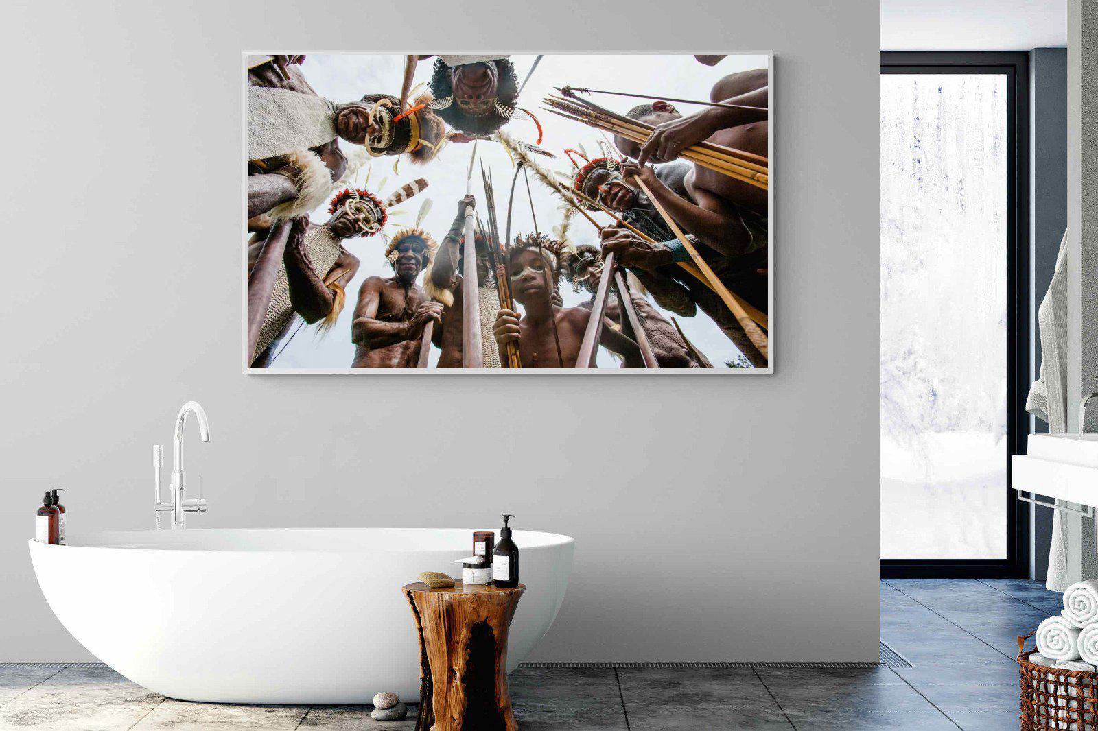 Tribe-Wall_Art-180 x 110cm-Mounted Canvas-White-Pixalot