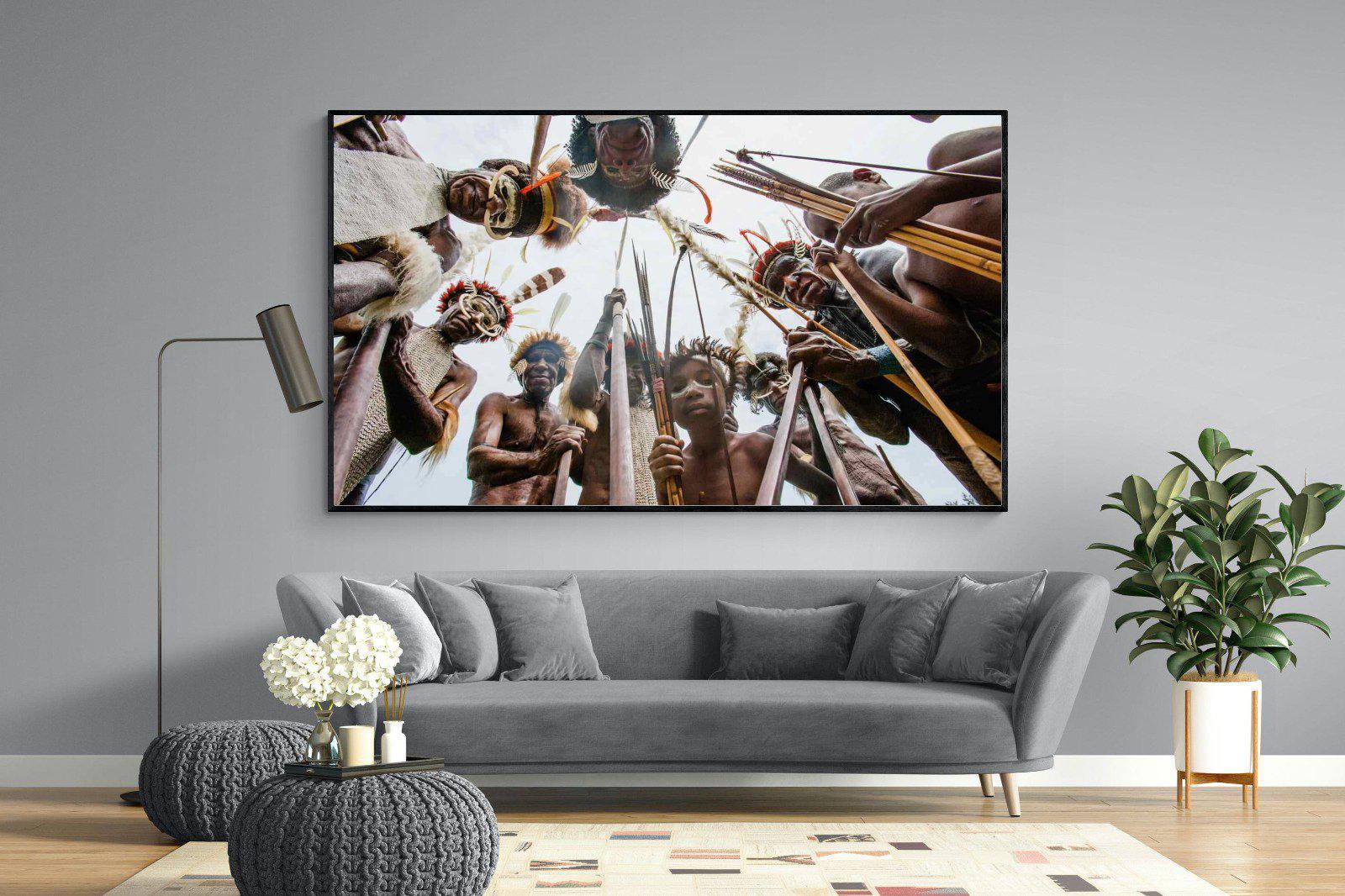 Tribe-Wall_Art-220 x 130cm-Mounted Canvas-Black-Pixalot