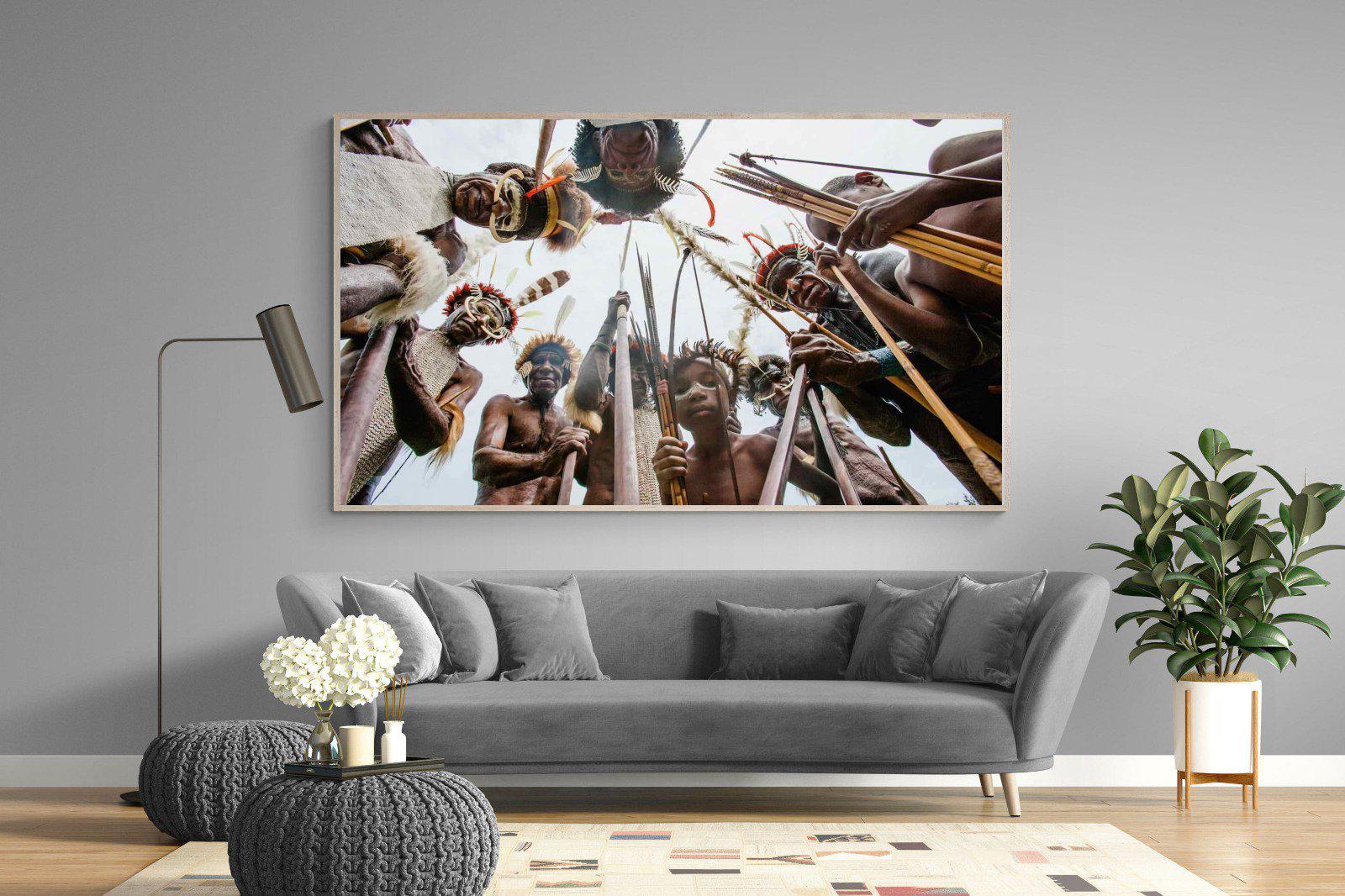 Tribe-Wall_Art-220 x 130cm-Mounted Canvas-Wood-Pixalot