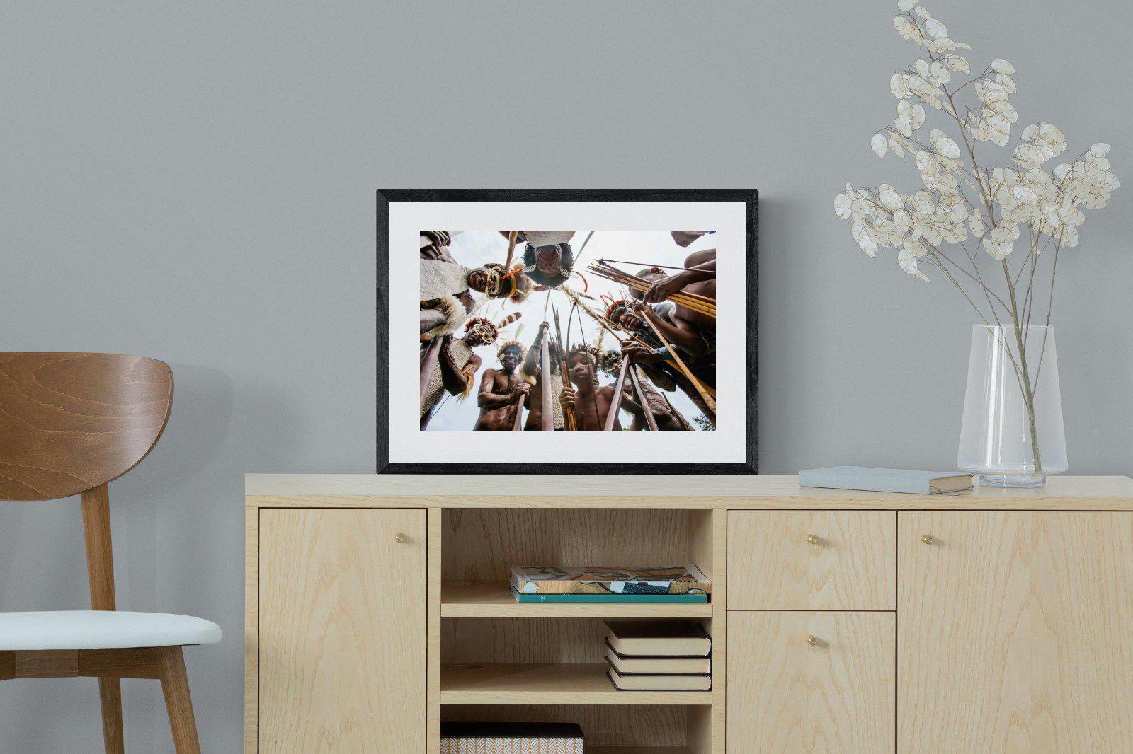 Tribe-Wall_Art-60 x 45cm-Framed Print-Black-Pixalot
