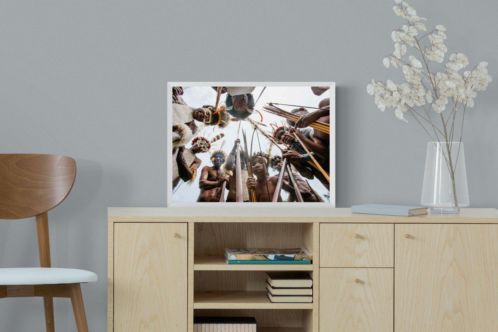 Tribe-Wall_Art-60 x 45cm-Mounted Canvas-White-Pixalot