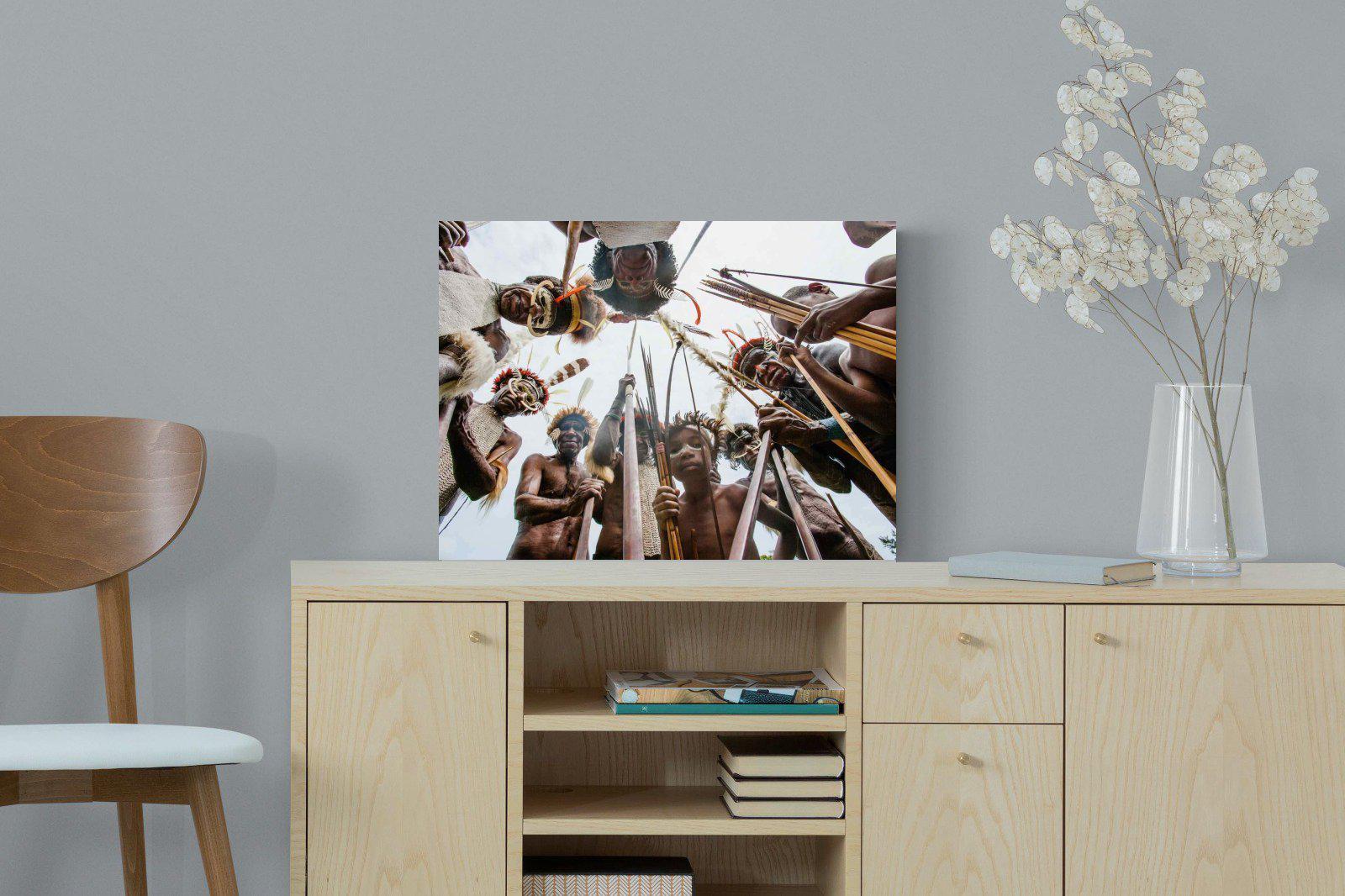 Tribe-Wall_Art-60 x 45cm-Mounted Canvas-No Frame-Pixalot