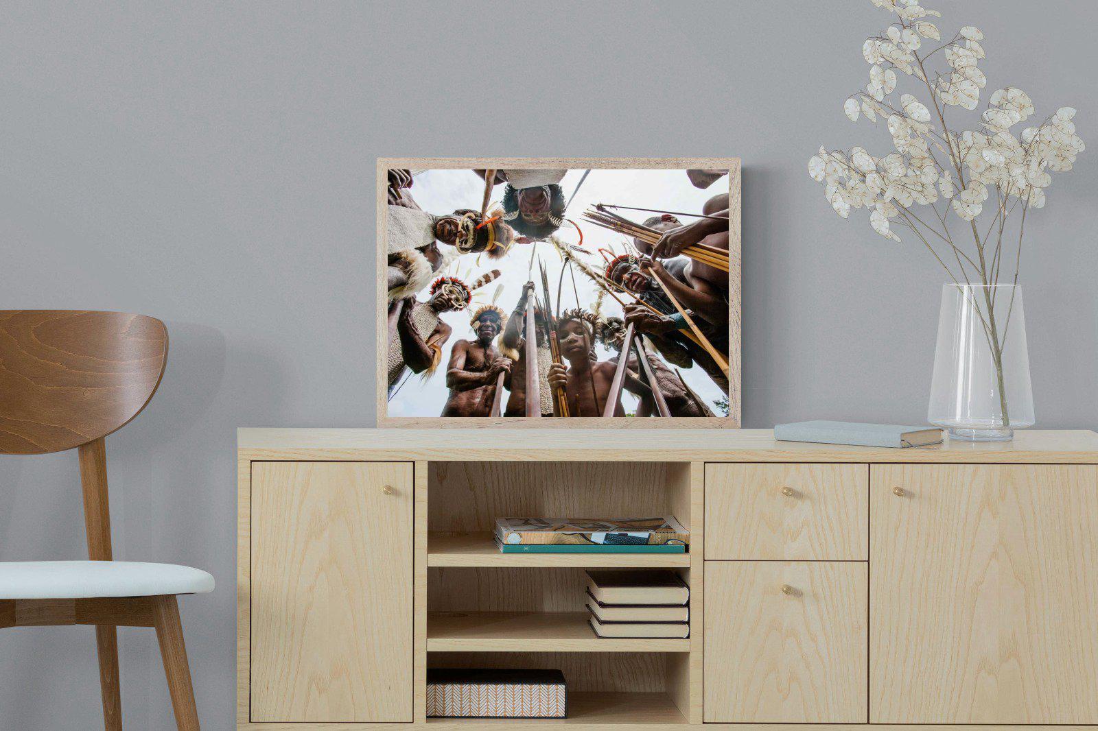 Tribe-Wall_Art-60 x 45cm-Mounted Canvas-Wood-Pixalot