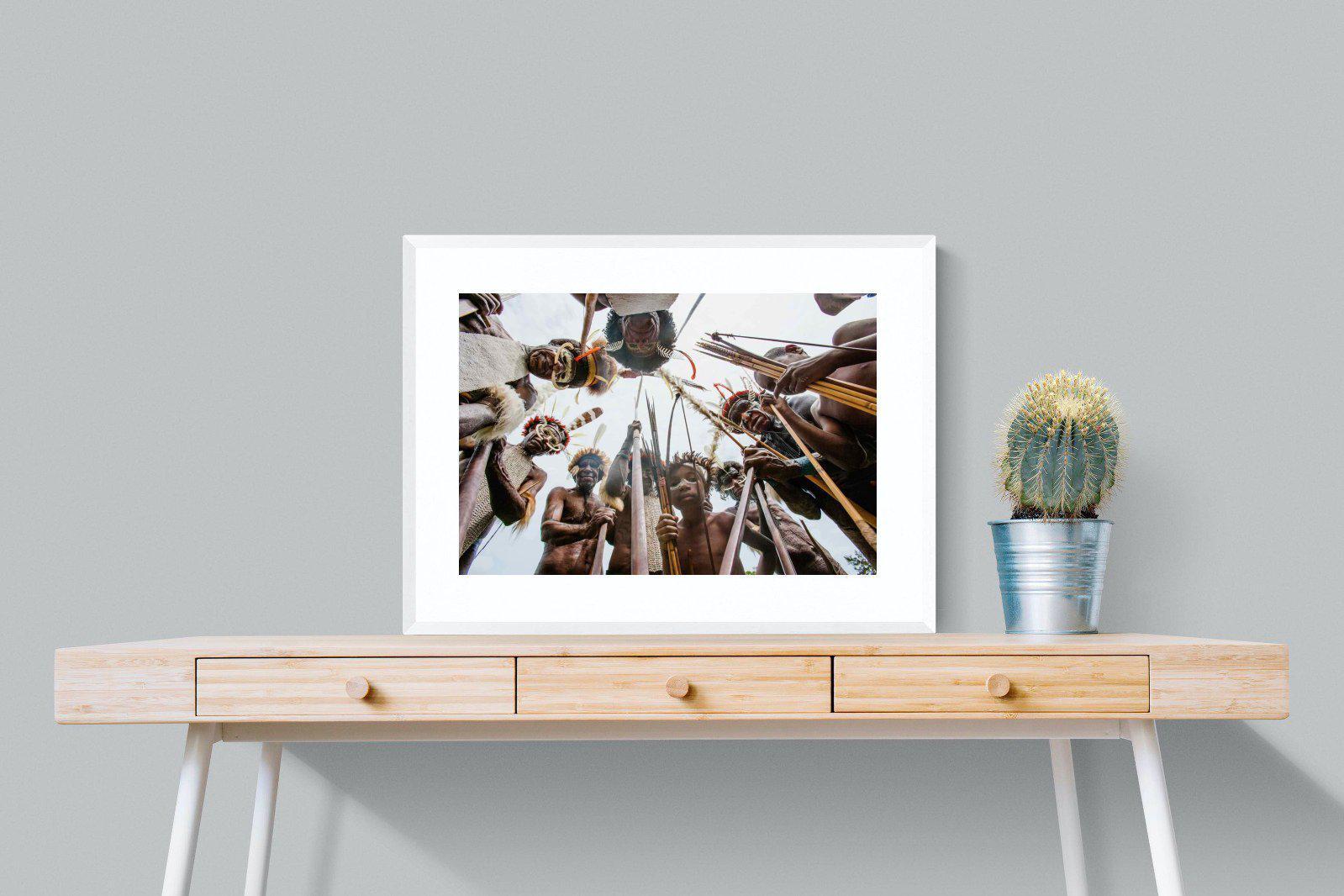 Tribe-Wall_Art-80 x 60cm-Framed Print-White-Pixalot