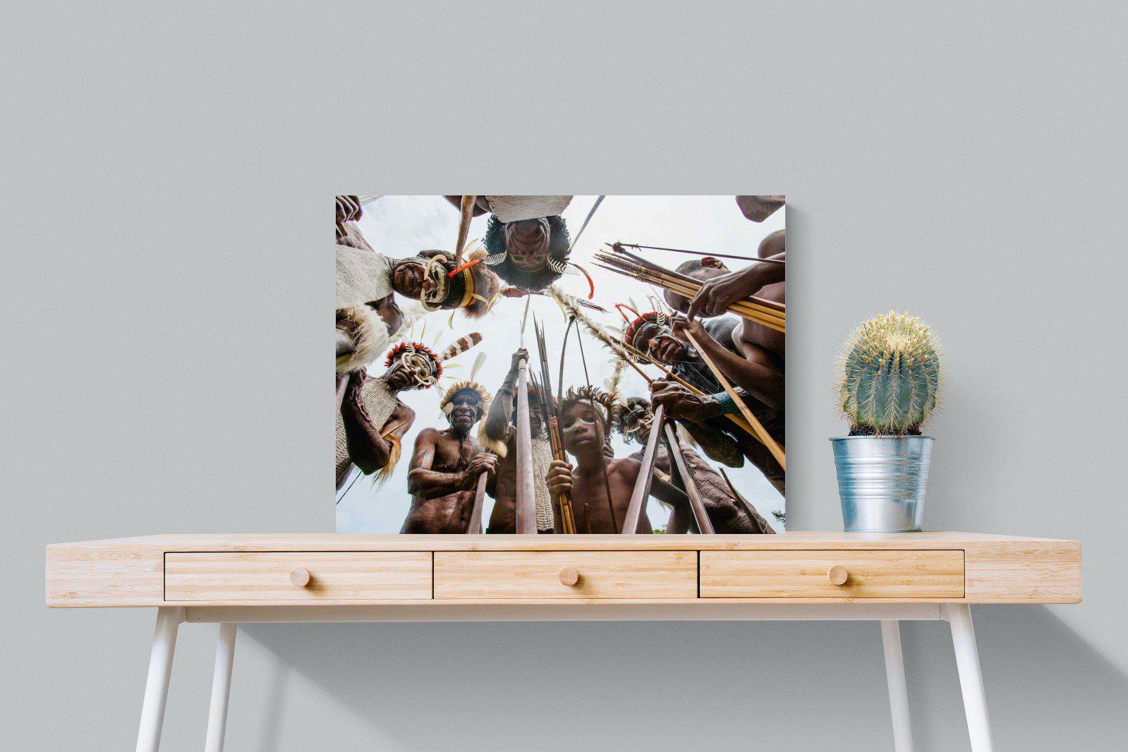 Tribe-Wall_Art-80 x 60cm-Mounted Canvas-No Frame-Pixalot