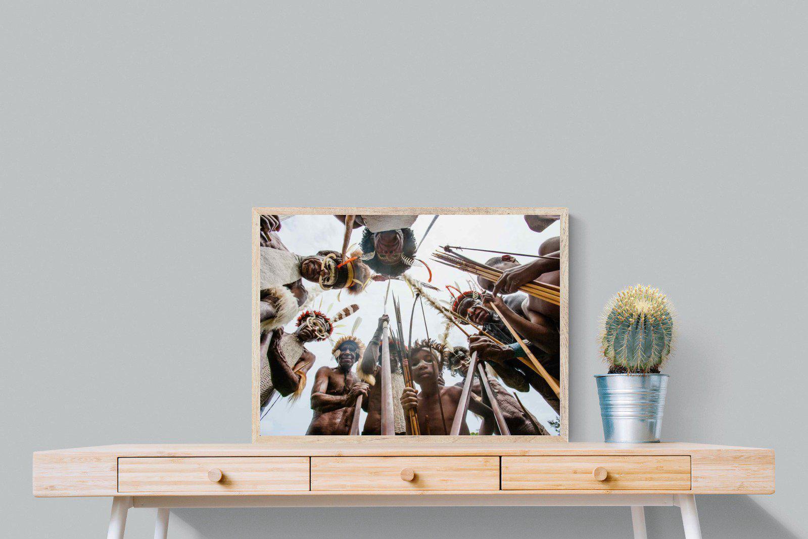 Tribe-Wall_Art-80 x 60cm-Mounted Canvas-Wood-Pixalot