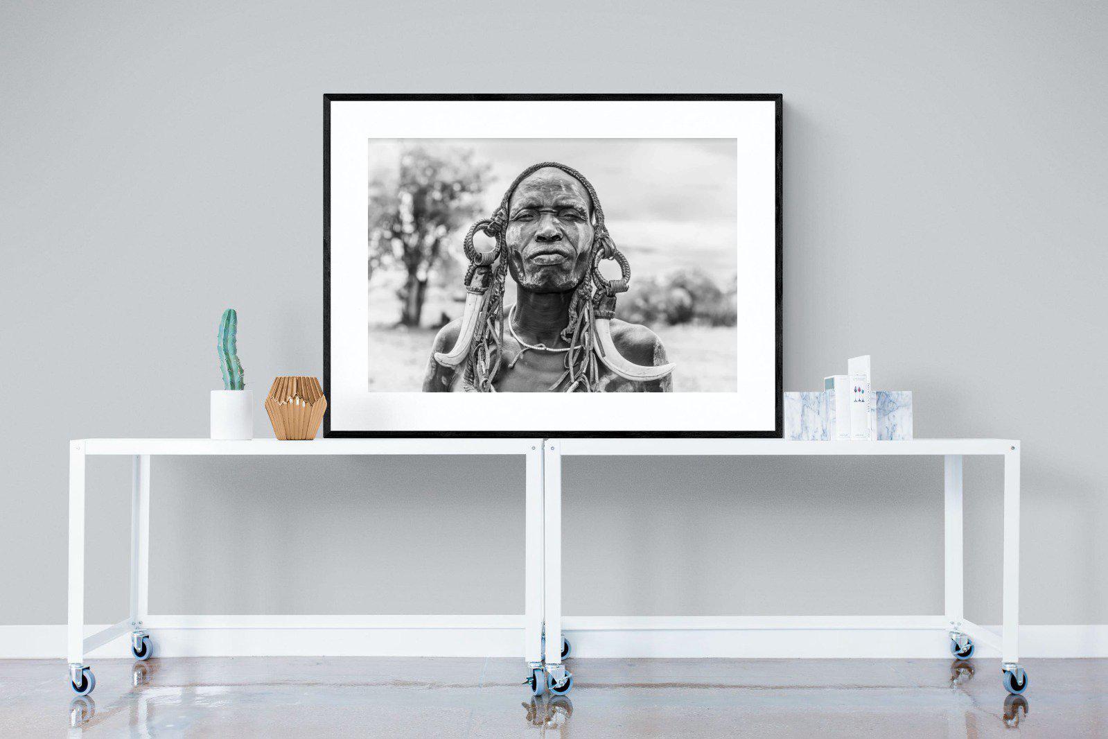 Tribesman-Wall_Art-120 x 90cm-Framed Print-Black-Pixalot