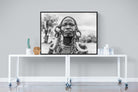Tribesman-Wall_Art-120 x 90cm-Mounted Canvas-Black-Pixalot