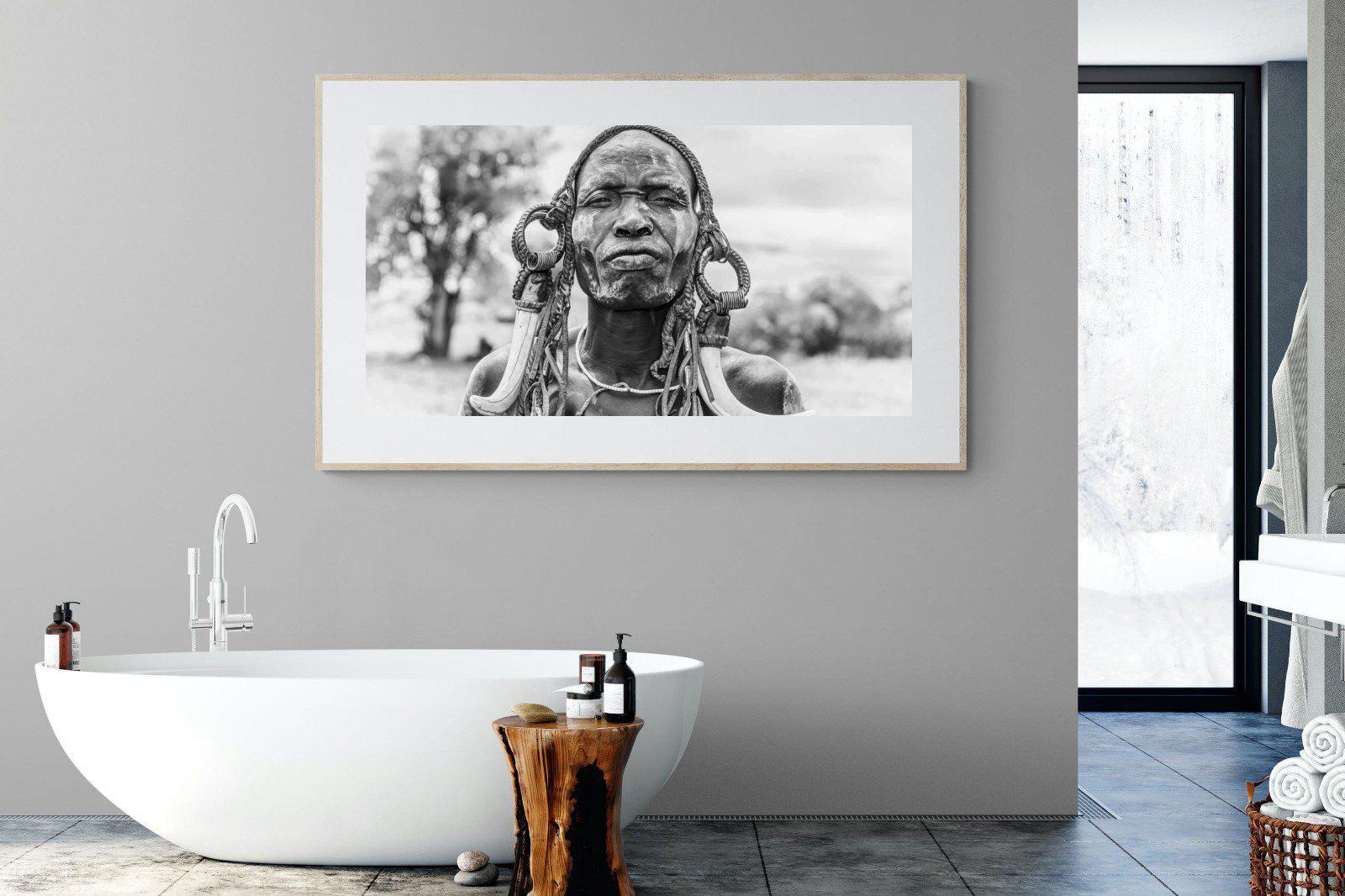 Tribesman-Wall_Art-180 x 110cm-Framed Print-Wood-Pixalot