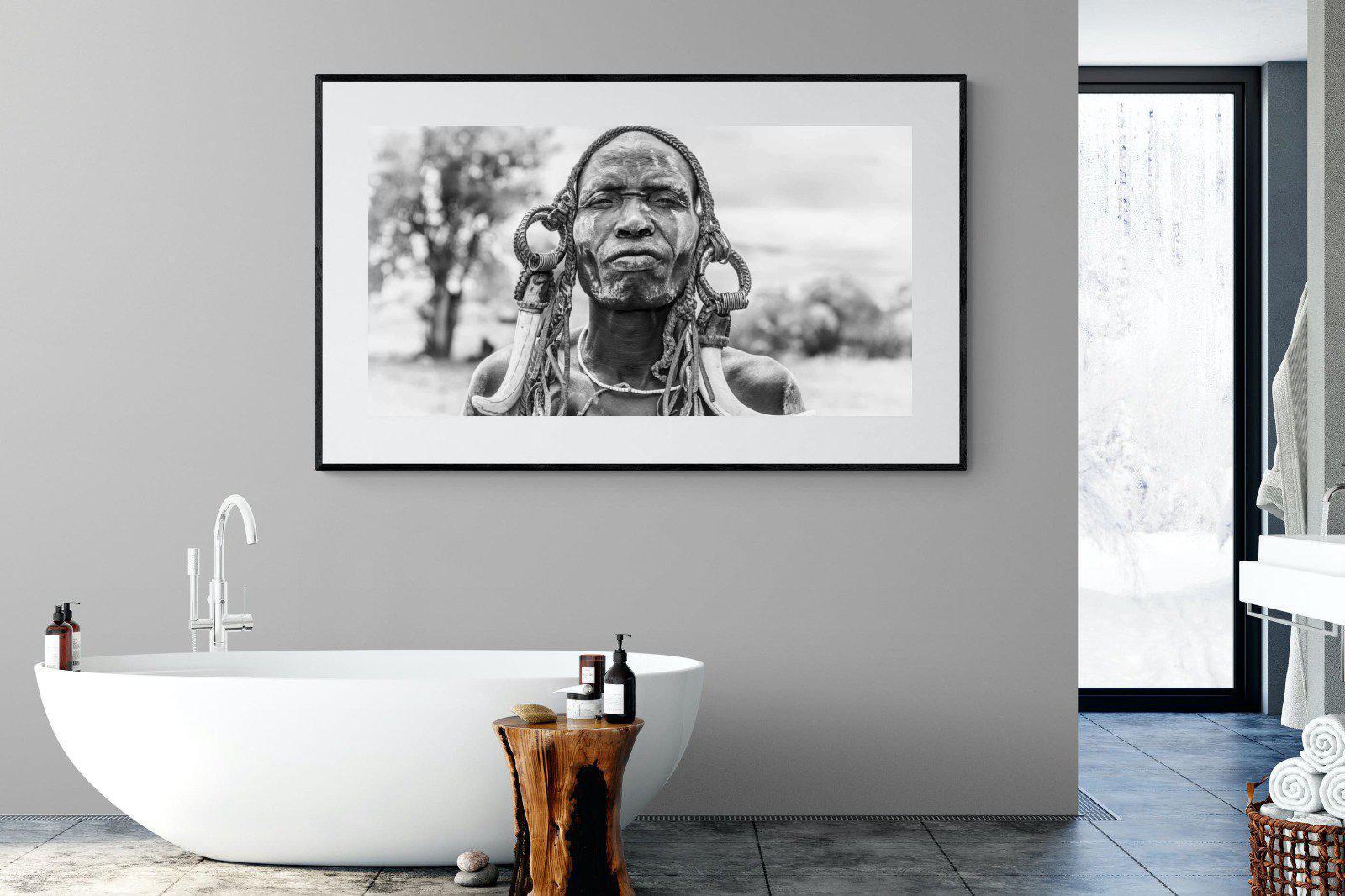 Tribesman-Wall_Art-180 x 110cm-Framed Print-Black-Pixalot