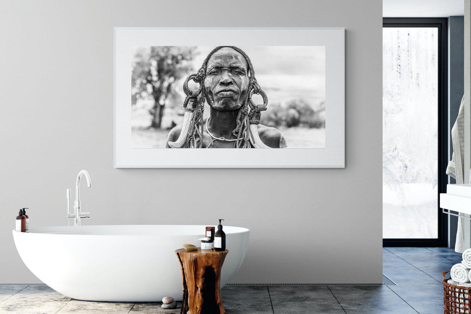 Tribesman-Wall_Art-180 x 110cm-Framed Print-White-Pixalot