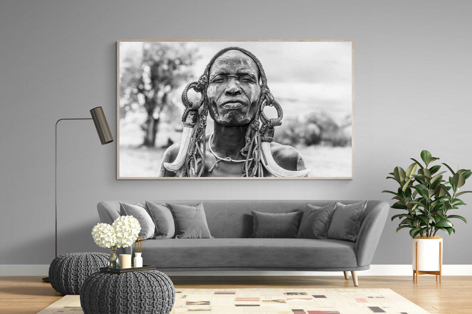 Tribesman-Wall_Art-220 x 130cm-Mounted Canvas-Wood-Pixalot
