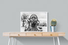 Tribesman-Wall_Art-80 x 60cm-Mounted Canvas-White-Pixalot
