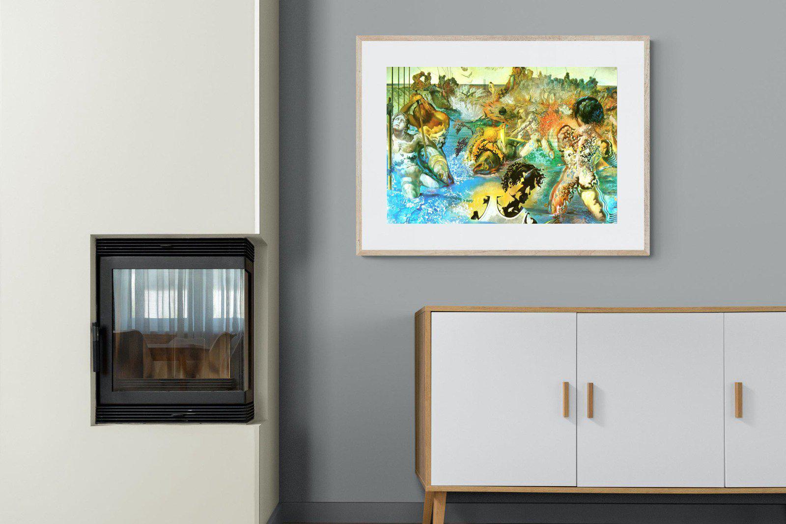 Tuna Fishing-Wall_Art-100 x 75cm-Framed Print-Wood-Pixalot
