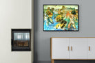 Tuna Fishing-Wall_Art-100 x 75cm-Mounted Canvas-Black-Pixalot