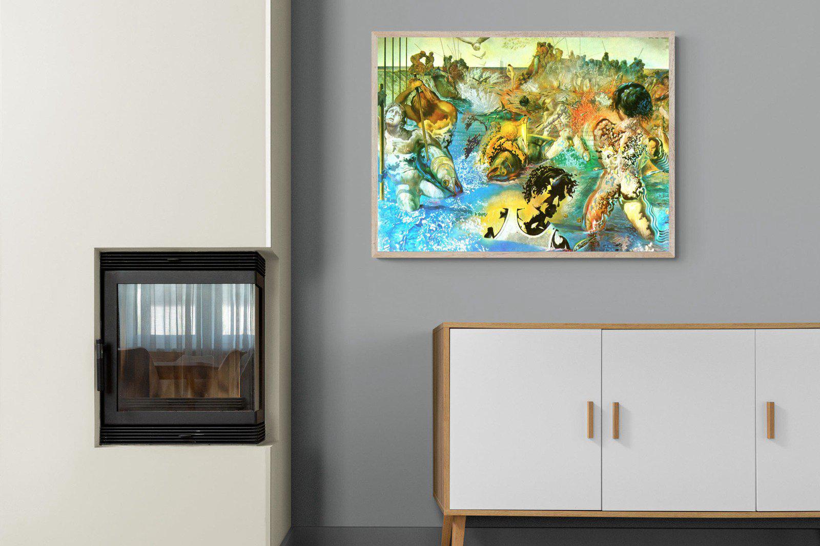 Tuna Fishing-Wall_Art-100 x 75cm-Mounted Canvas-Wood-Pixalot