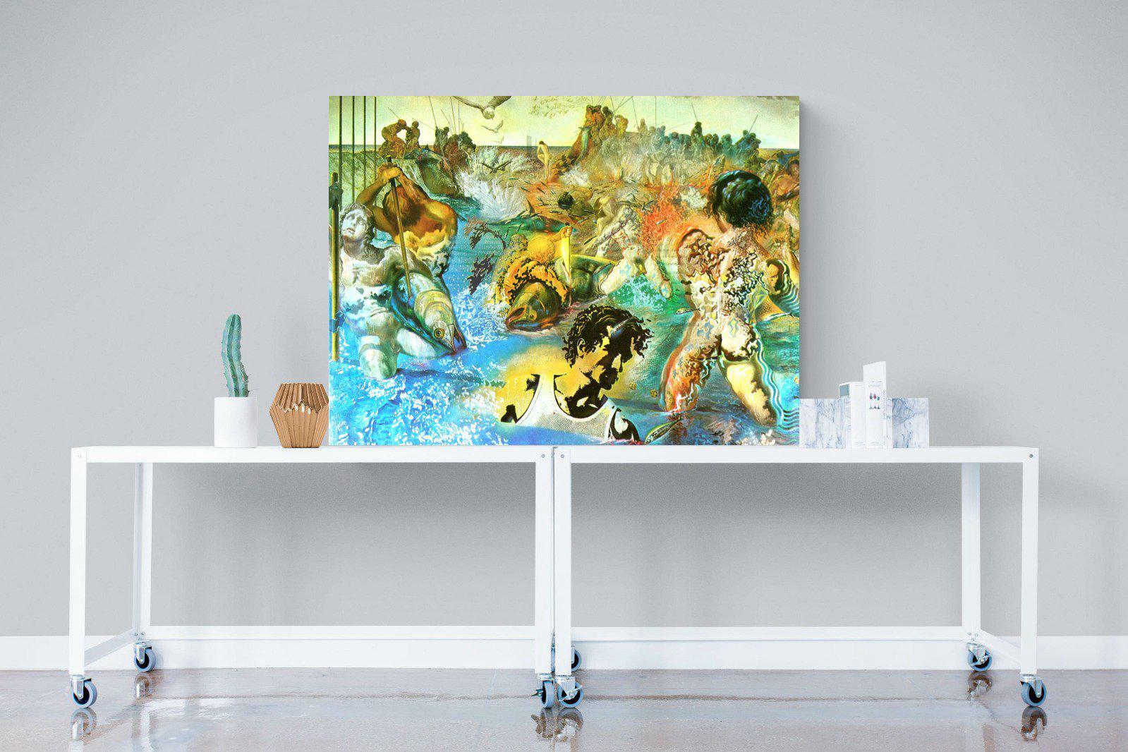Tuna Fishing-Wall_Art-120 x 90cm-Mounted Canvas-No Frame-Pixalot