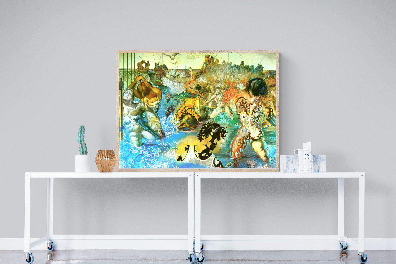 Tuna Fishing-Wall_Art-120 x 90cm-Mounted Canvas-Wood-Pixalot