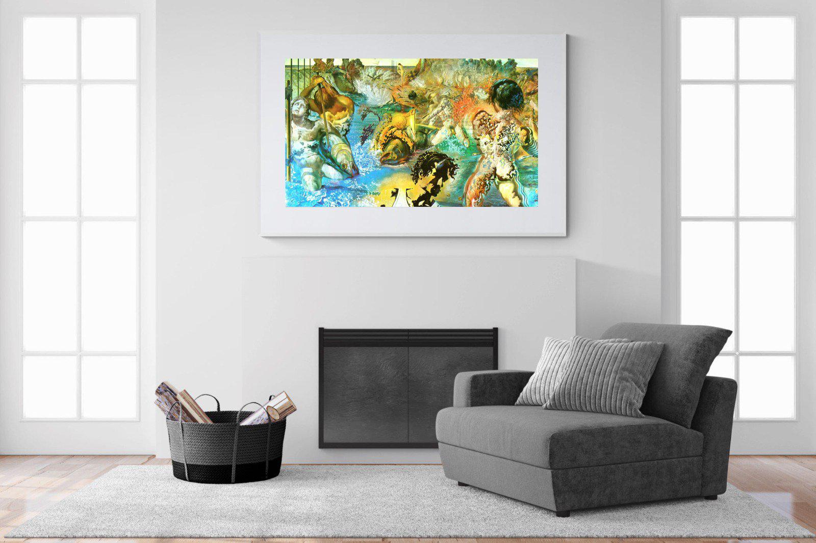 Tuna Fishing-Wall_Art-150 x 100cm-Framed Print-White-Pixalot