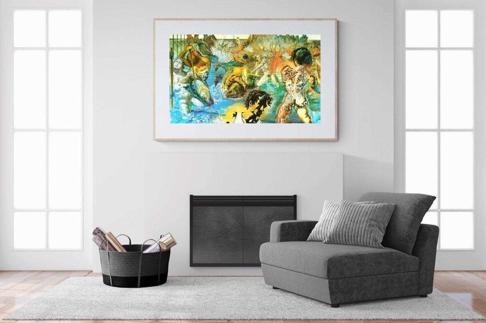 Tuna Fishing-Wall_Art-150 x 100cm-Framed Print-Wood-Pixalot