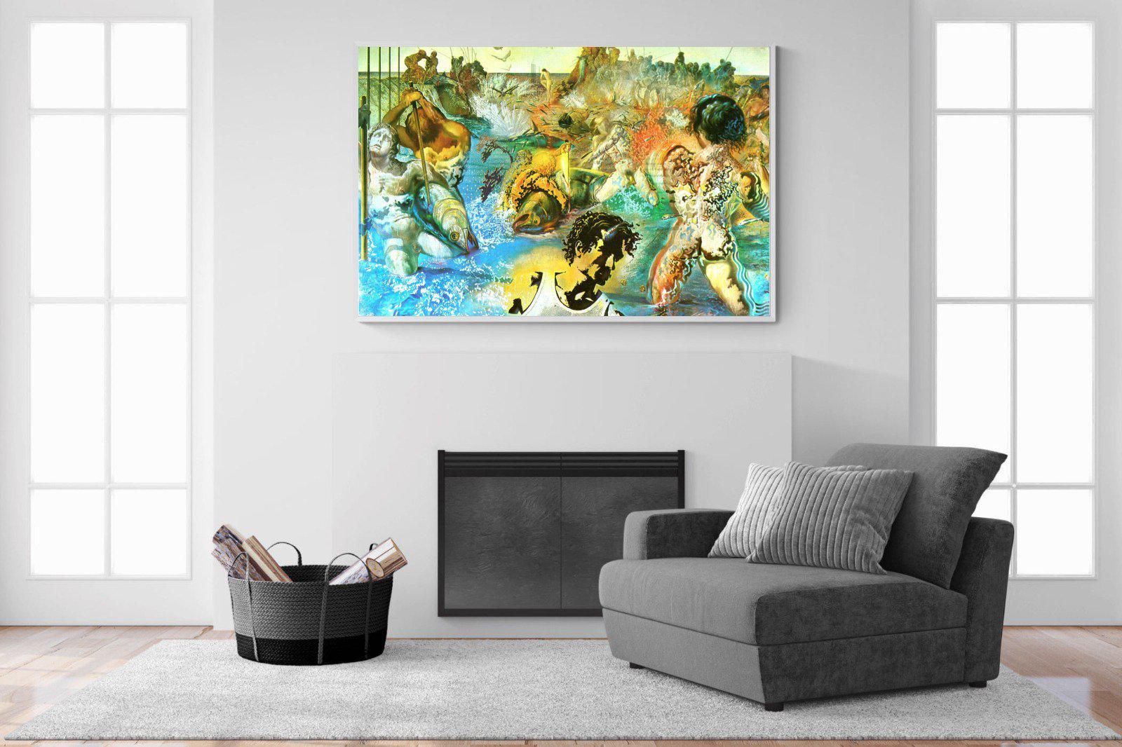 Tuna Fishing-Wall_Art-150 x 100cm-Mounted Canvas-White-Pixalot