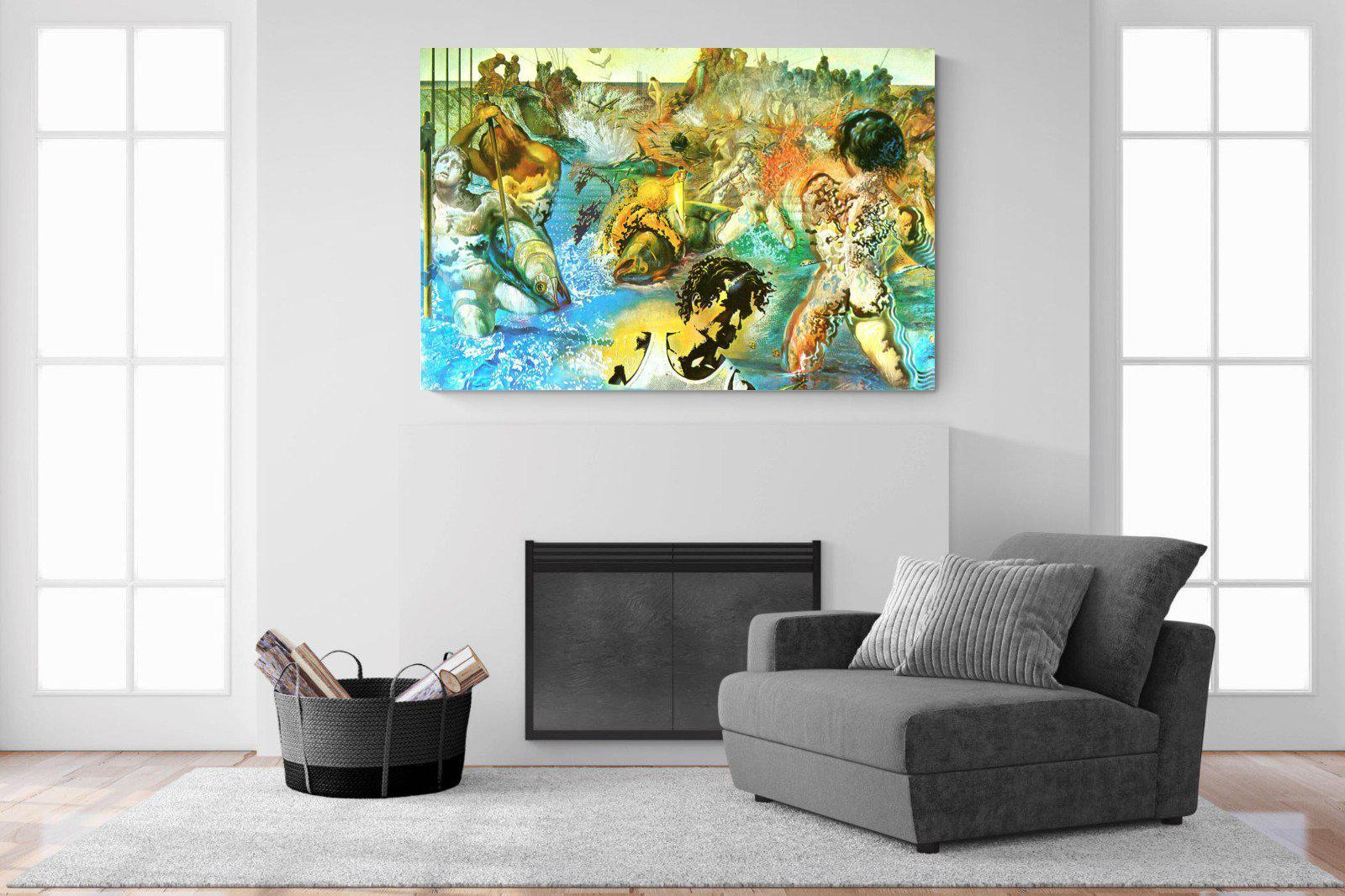 Tuna Fishing-Wall_Art-150 x 100cm-Mounted Canvas-No Frame-Pixalot