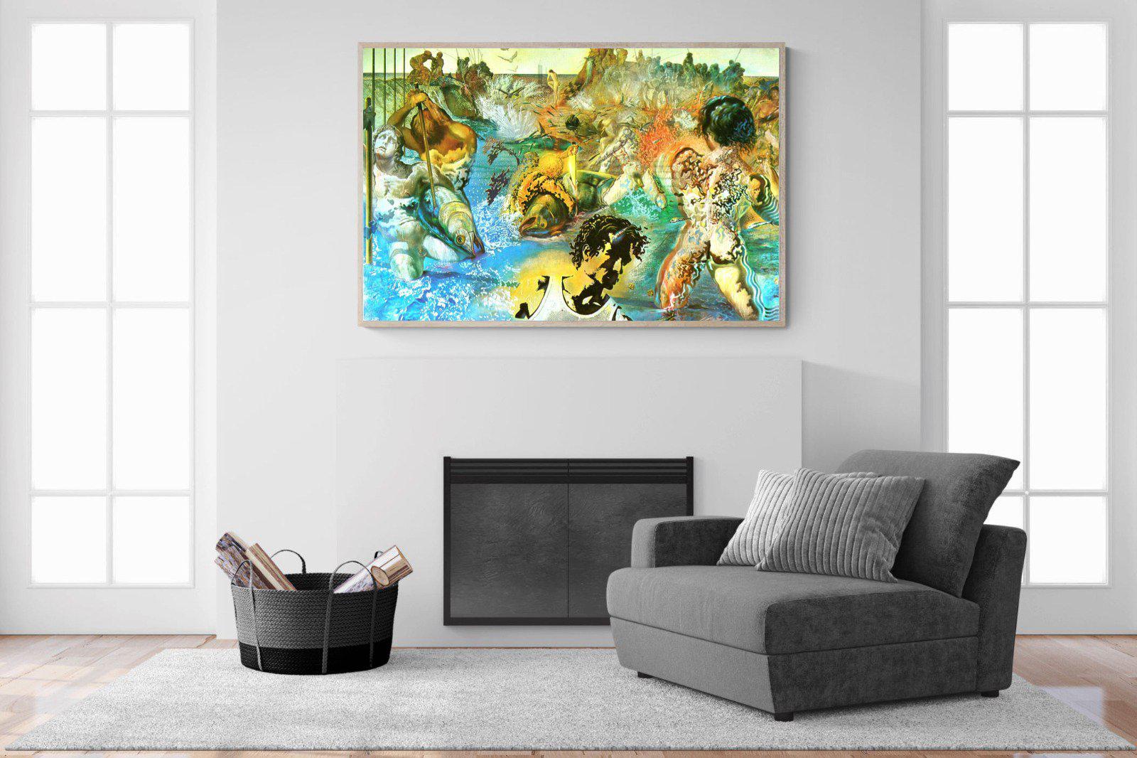 Tuna Fishing-Wall_Art-150 x 100cm-Mounted Canvas-Wood-Pixalot