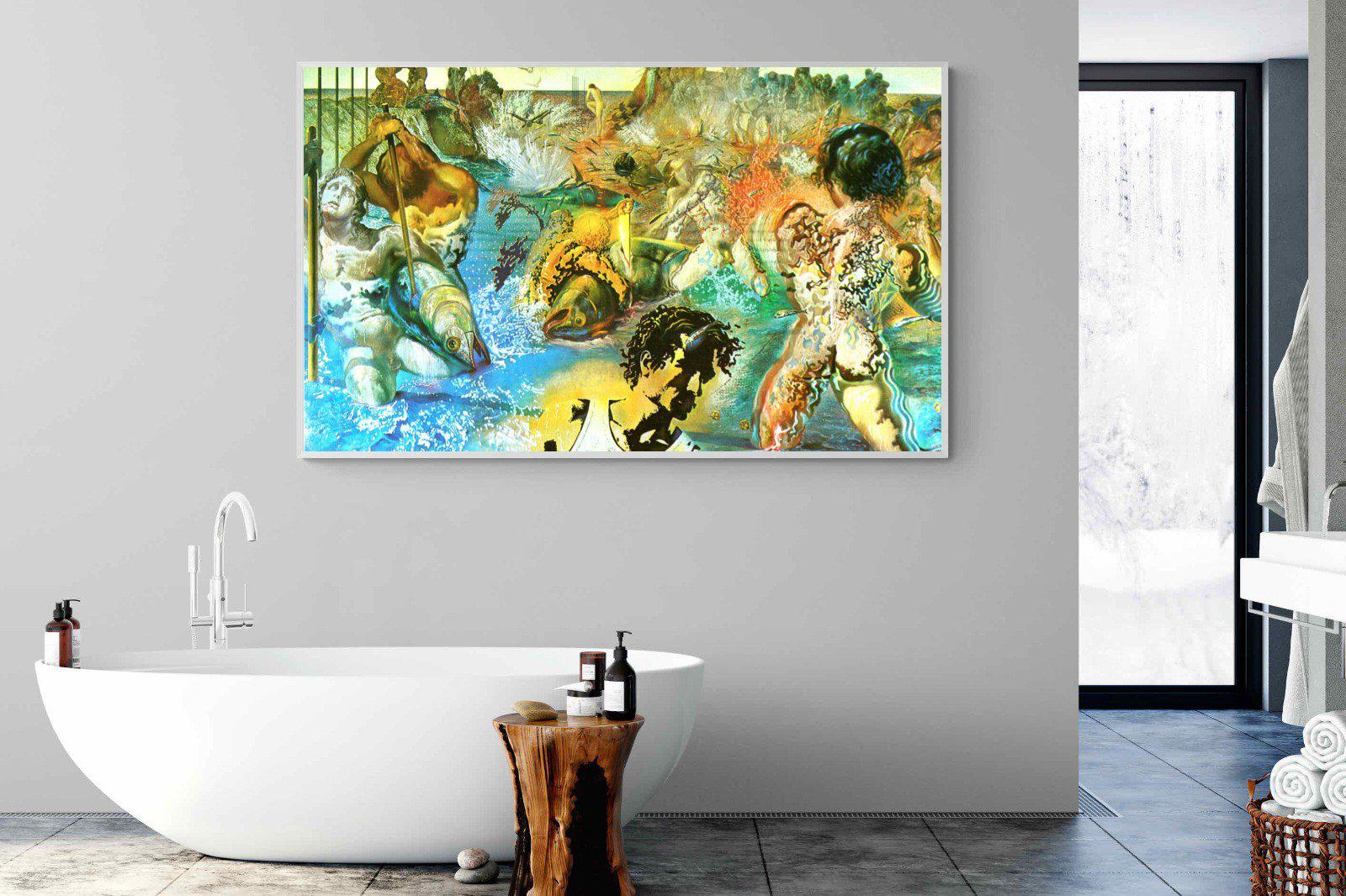 Tuna Fishing-Wall_Art-180 x 110cm-Mounted Canvas-White-Pixalot