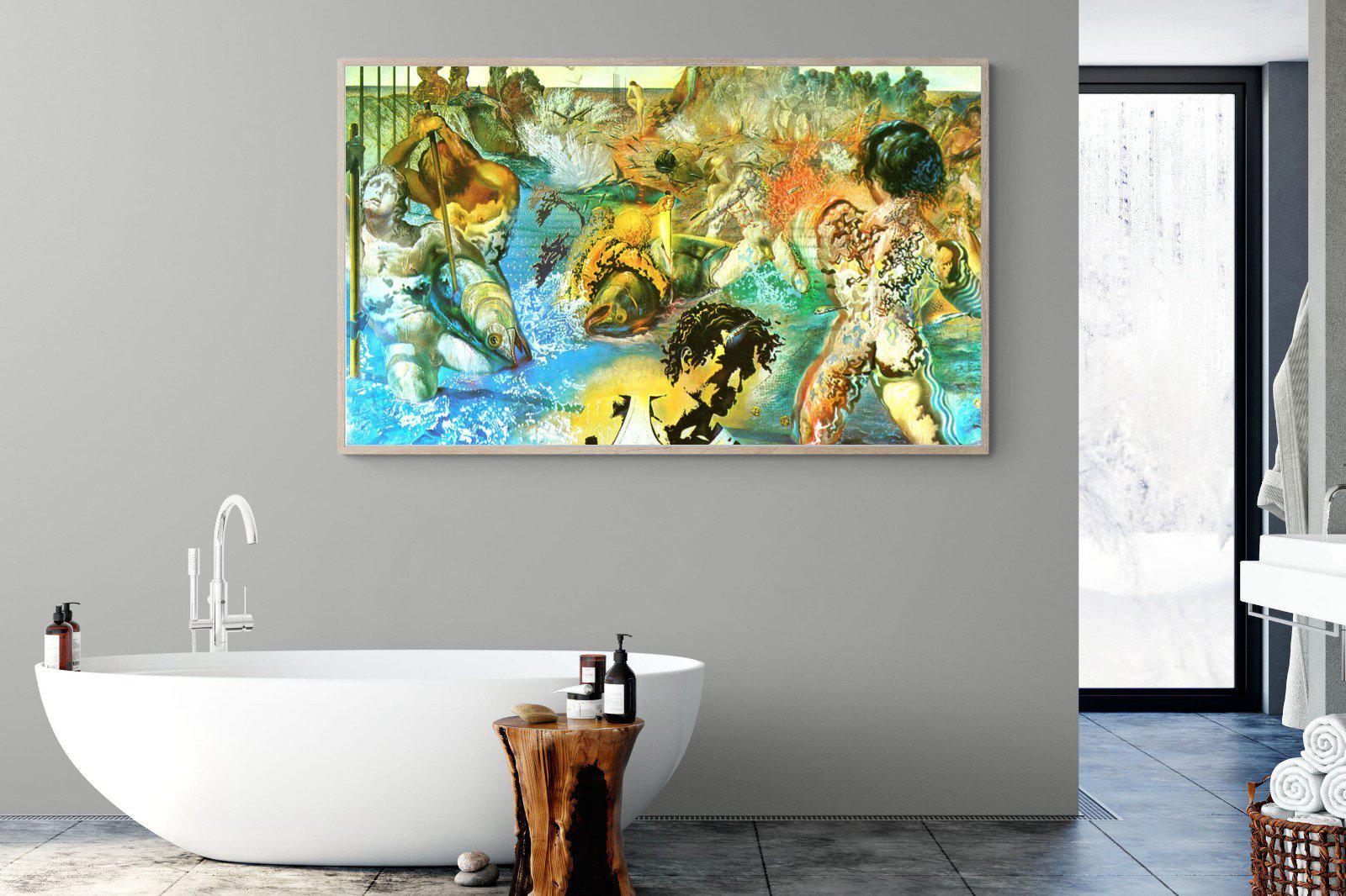Tuna Fishing-Wall_Art-180 x 110cm-Mounted Canvas-Wood-Pixalot
