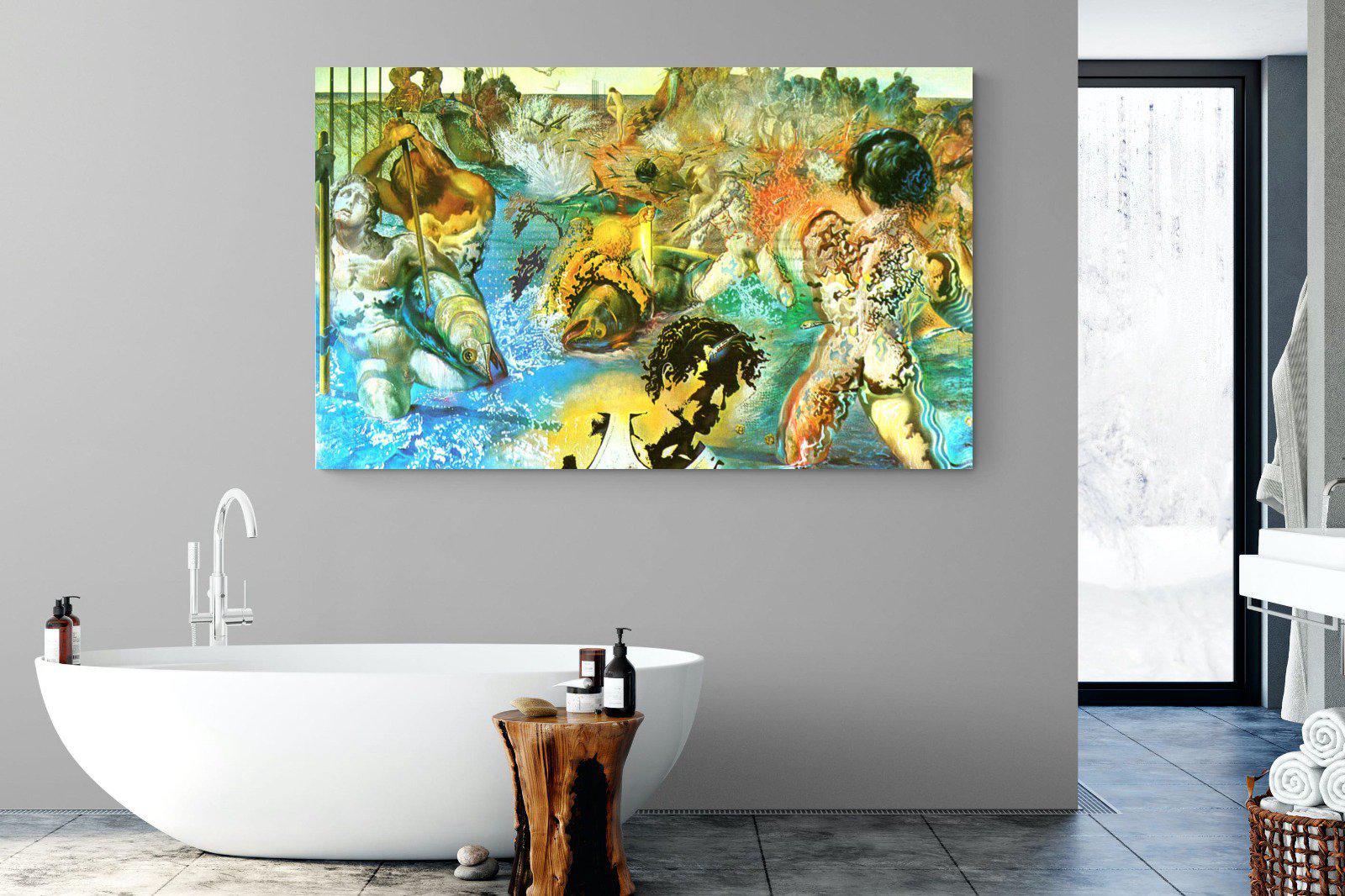 Tuna Fishing-Wall_Art-180 x 110cm-Mounted Canvas-No Frame-Pixalot