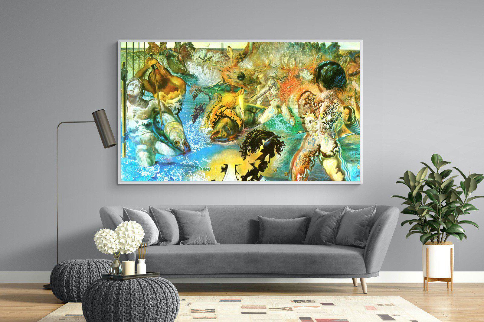 Tuna Fishing-Wall_Art-220 x 130cm-Mounted Canvas-White-Pixalot