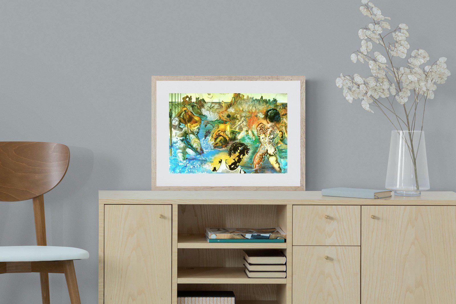 Tuna Fishing-Wall_Art-60 x 45cm-Framed Print-Wood-Pixalot