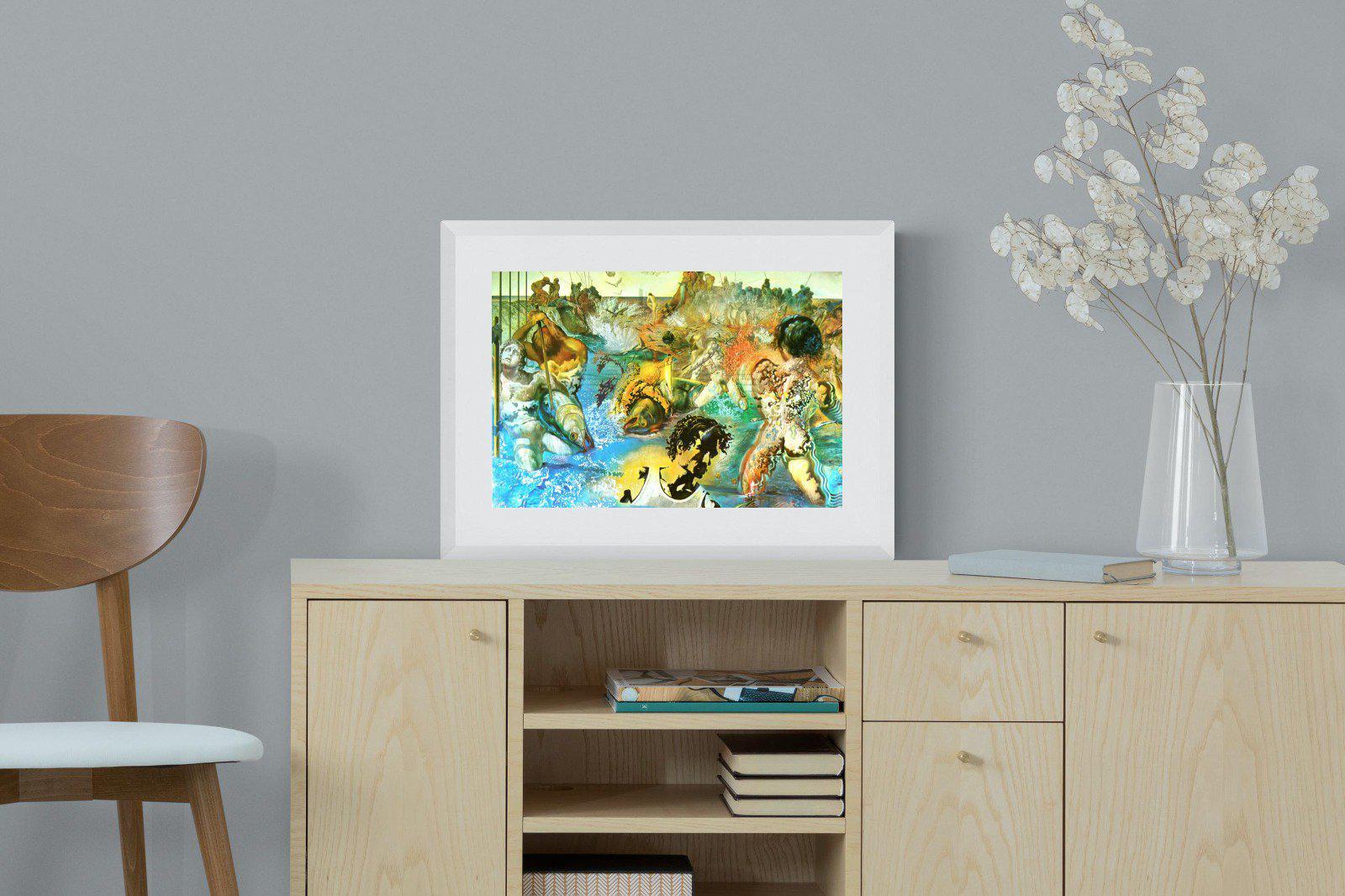 Tuna Fishing-Wall_Art-60 x 45cm-Framed Print-White-Pixalot