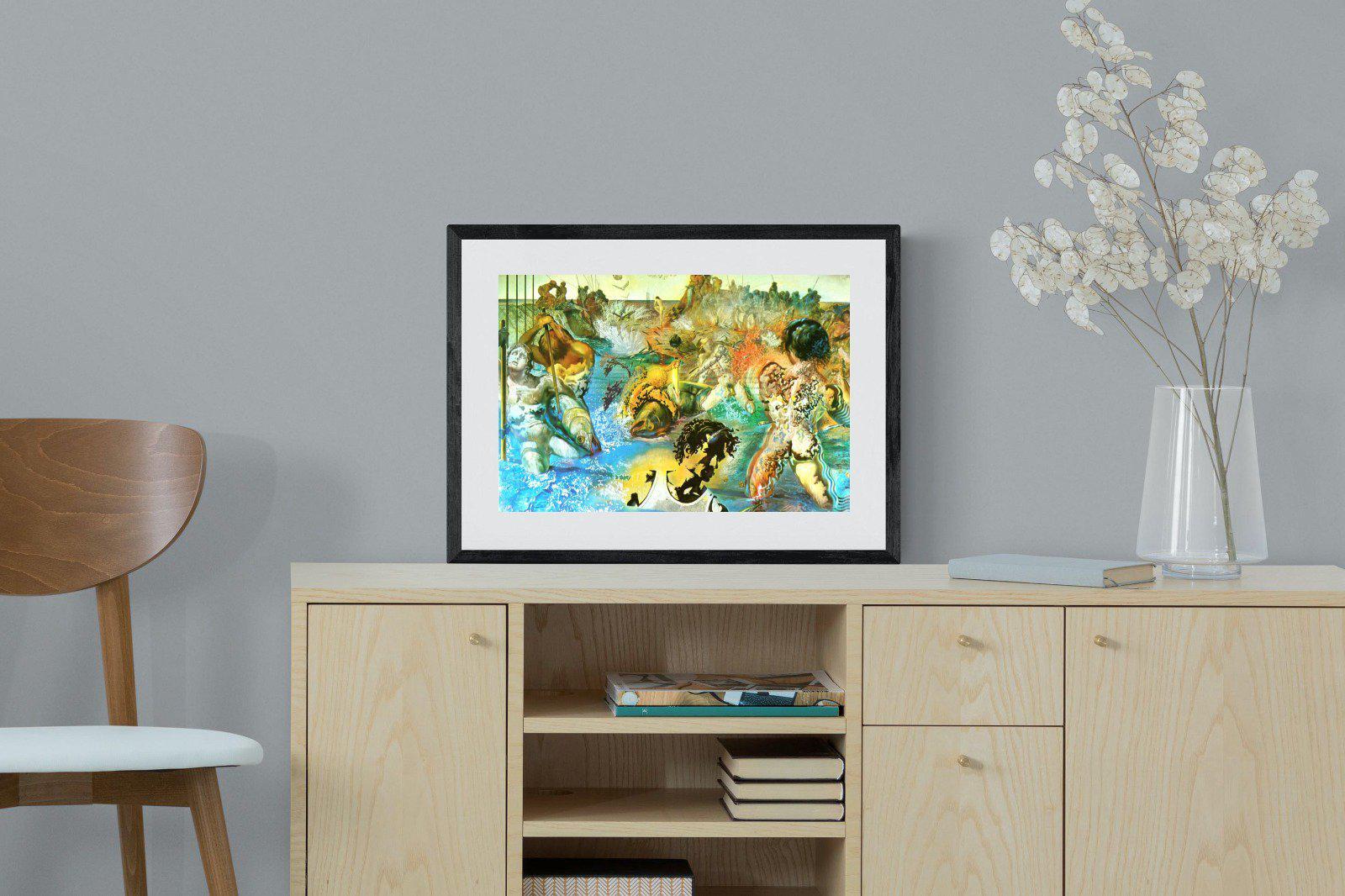 Tuna Fishing-Wall_Art-60 x 45cm-Framed Print-Black-Pixalot