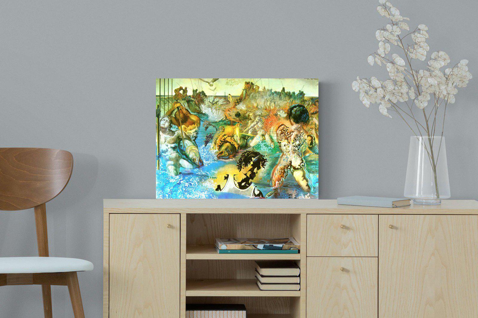 Tuna Fishing-Wall_Art-60 x 45cm-Mounted Canvas-No Frame-Pixalot