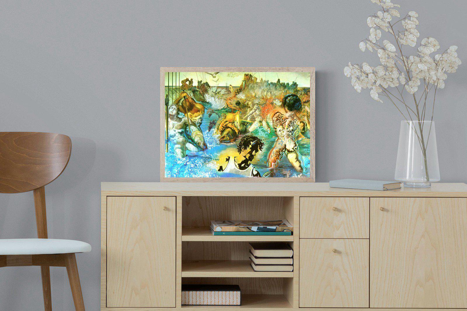 Tuna Fishing-Wall_Art-60 x 45cm-Mounted Canvas-Wood-Pixalot
