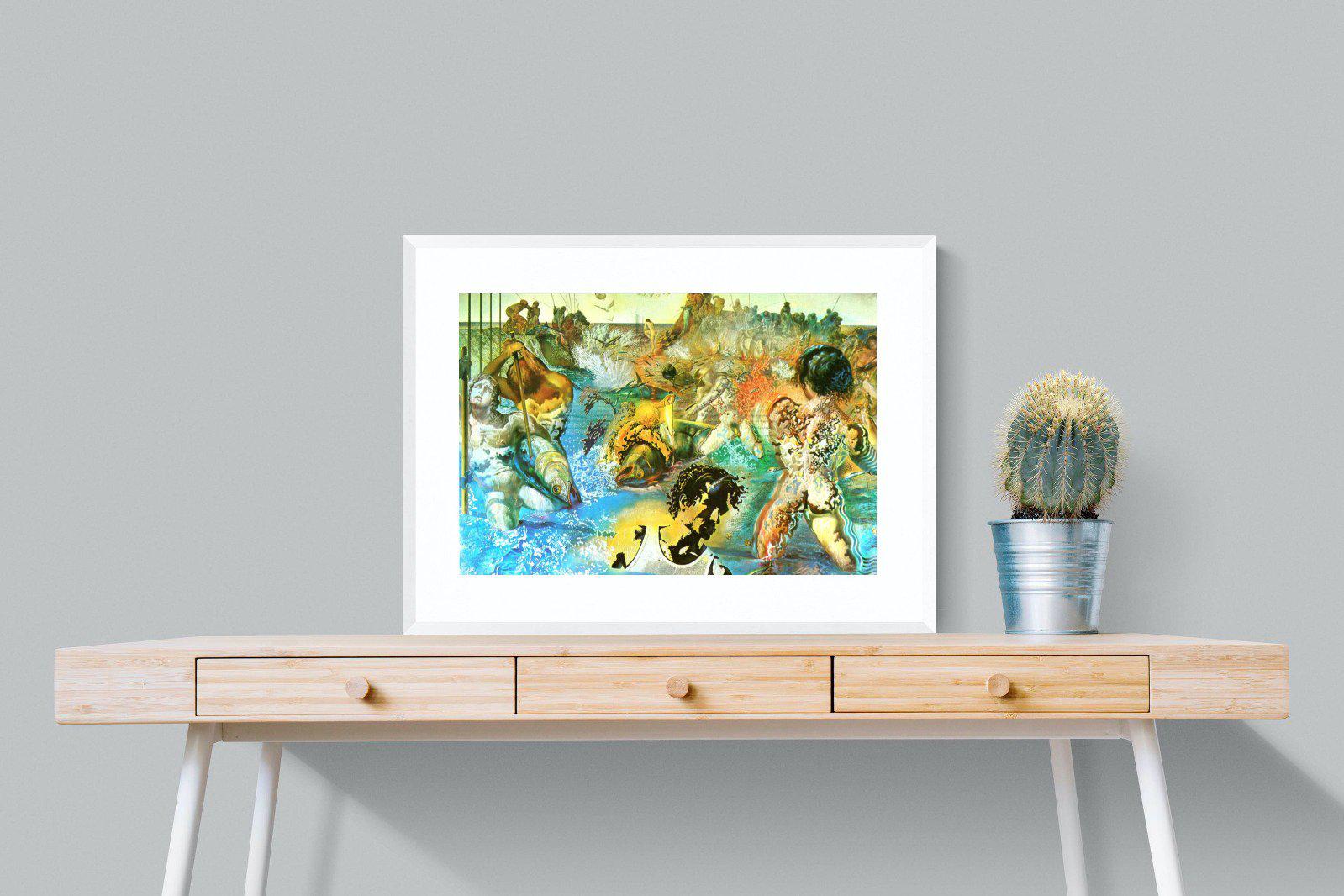 Tuna Fishing-Wall_Art-80 x 60cm-Framed Print-White-Pixalot