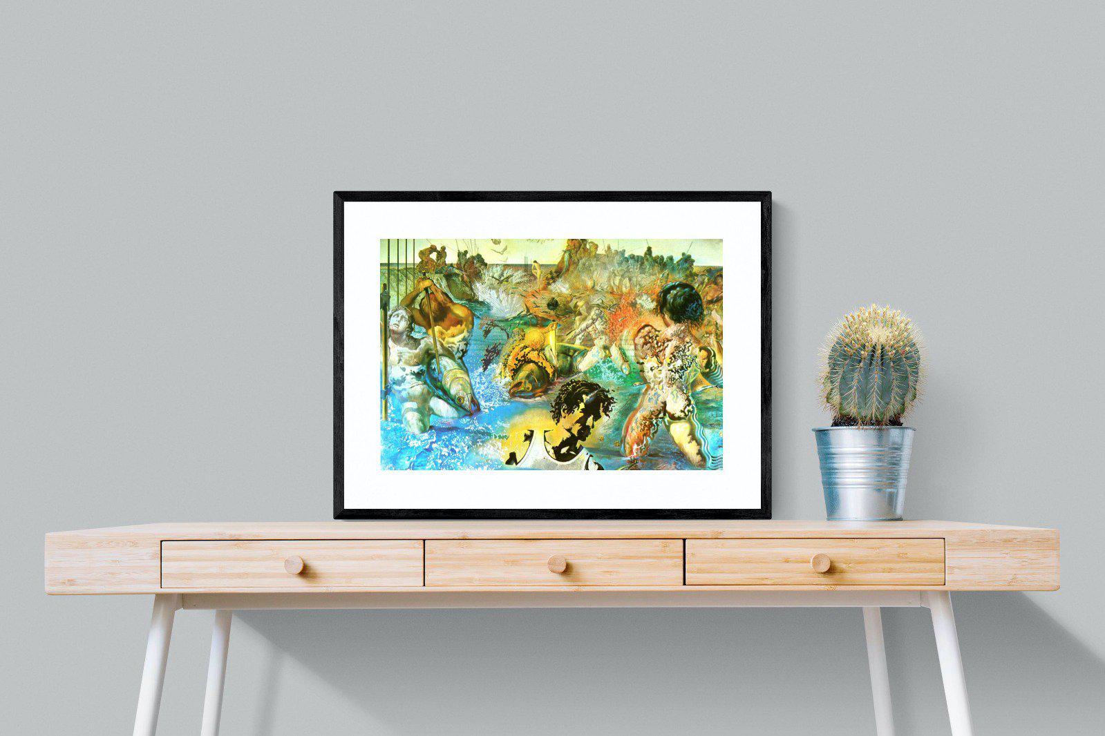 Tuna Fishing-Wall_Art-80 x 60cm-Framed Print-Black-Pixalot