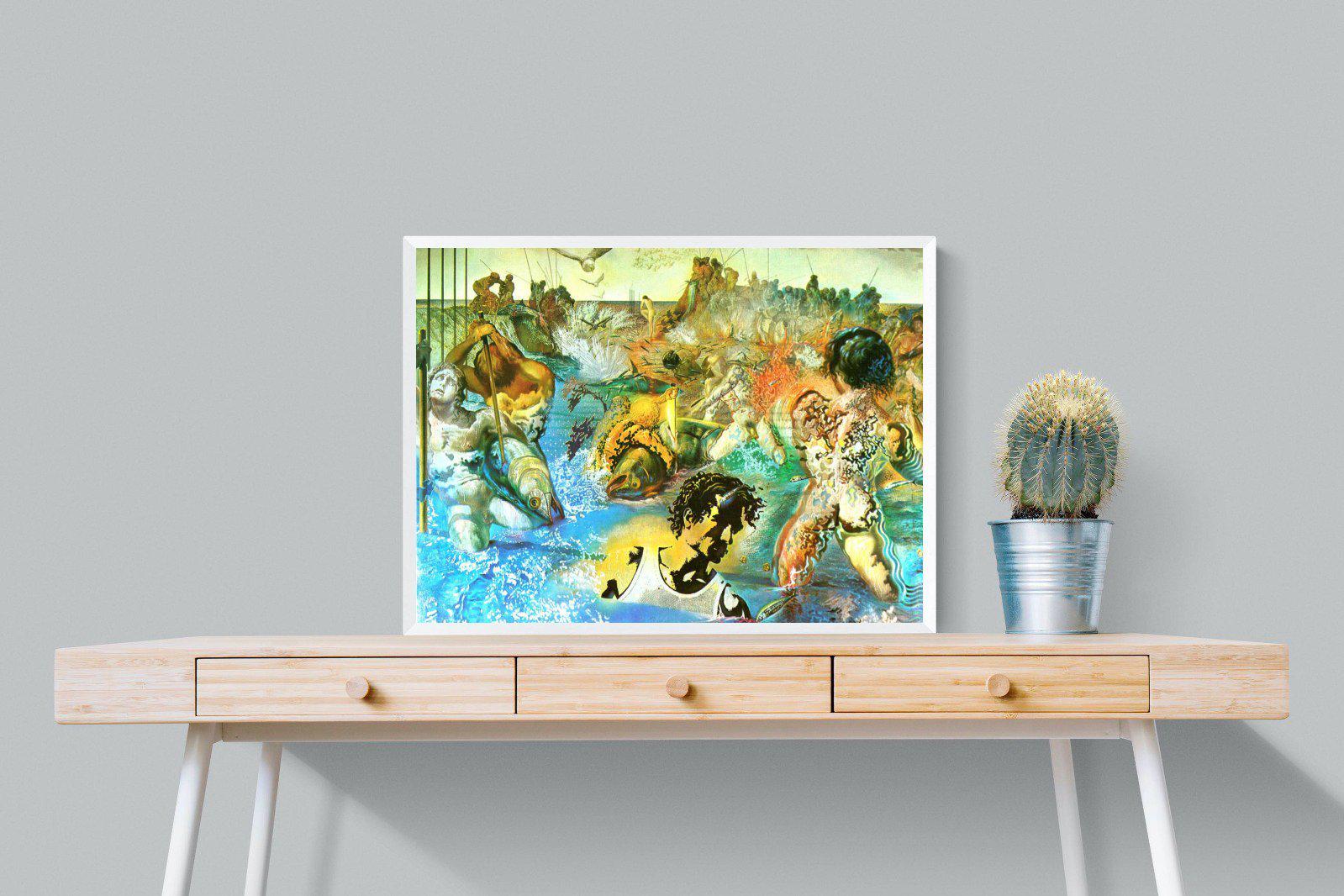 Tuna Fishing-Wall_Art-80 x 60cm-Mounted Canvas-White-Pixalot