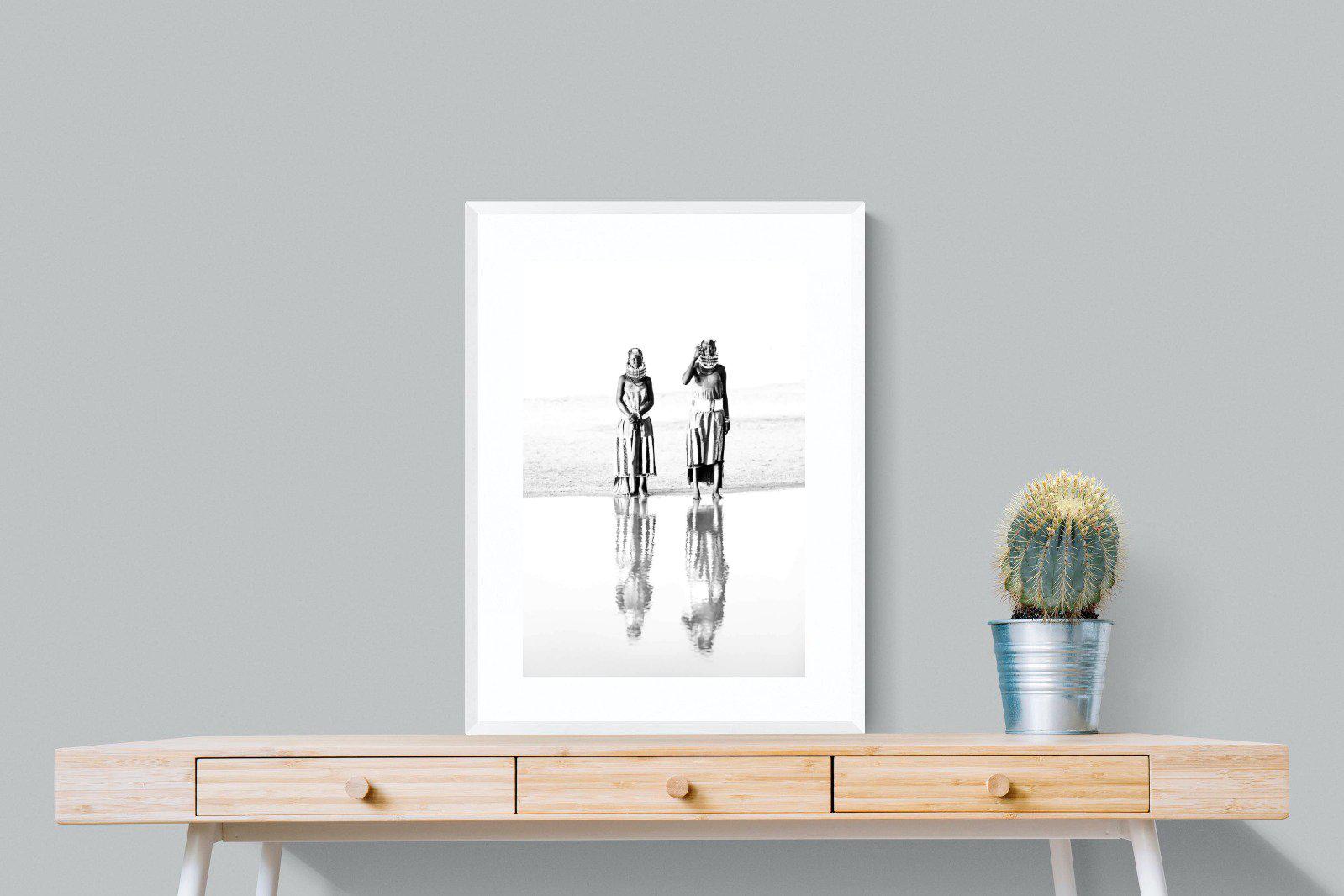 Turkana Tribespeople-Wall_Art-60 x 80cm-Framed Print-White-Pixalot