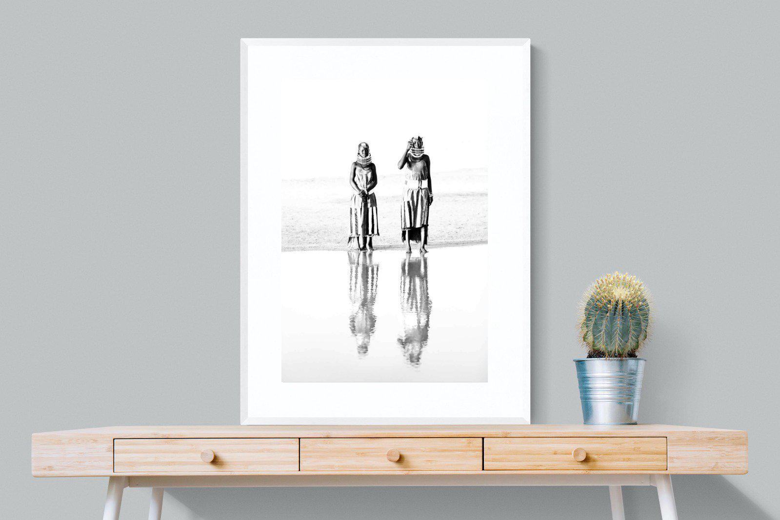 Turkana Tribespeople-Wall_Art-75 x 100cm-Framed Print-White-Pixalot
