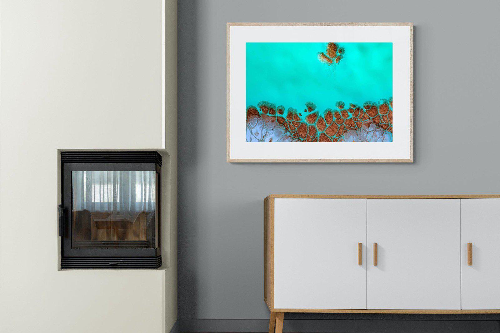 Turquoise-Wall_Art-100 x 75cm-Framed Print-Wood-Pixalot