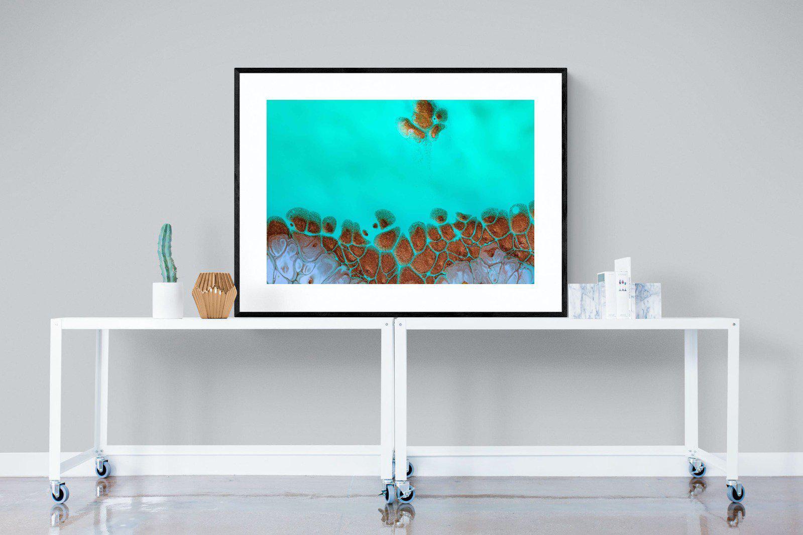Turquoise-Wall_Art-120 x 90cm-Framed Print-Black-Pixalot