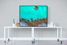 Turquoise-Wall_Art-120 x 90cm-Mounted Canvas-Black-Pixalot