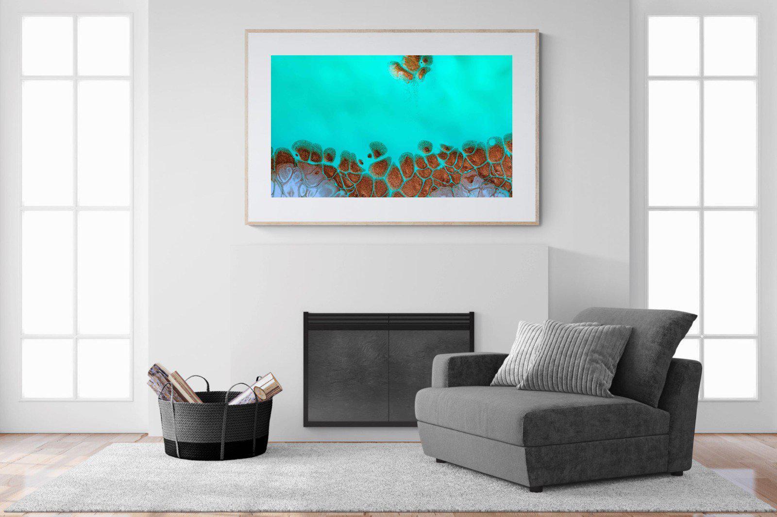 Turquoise-Wall_Art-150 x 100cm-Framed Print-Wood-Pixalot